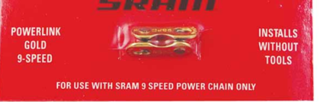 SRAM, Powerlink, 9sp chain connector, Gold